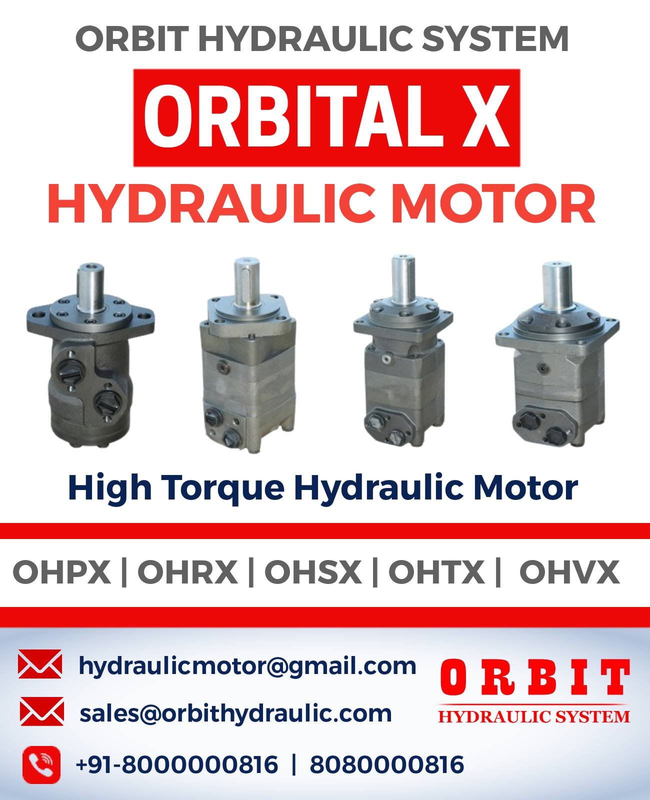 ORBITAL X Hydraulic Motor Manufacturer in Ahmedabad Mumbai Pune Chennai Bangalore Hyderabad Nashik Indore Delhi Kolkat India