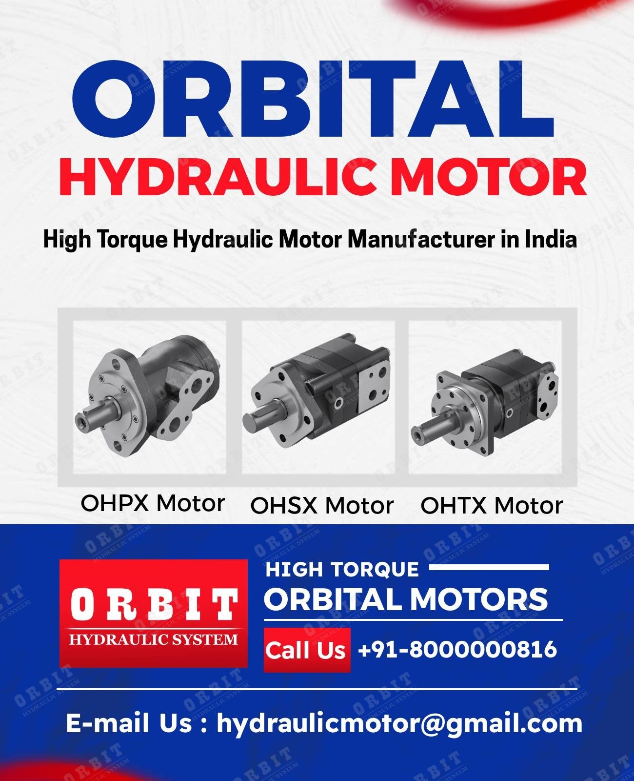 Orbital Hydraulic Motor Manufacturers in India