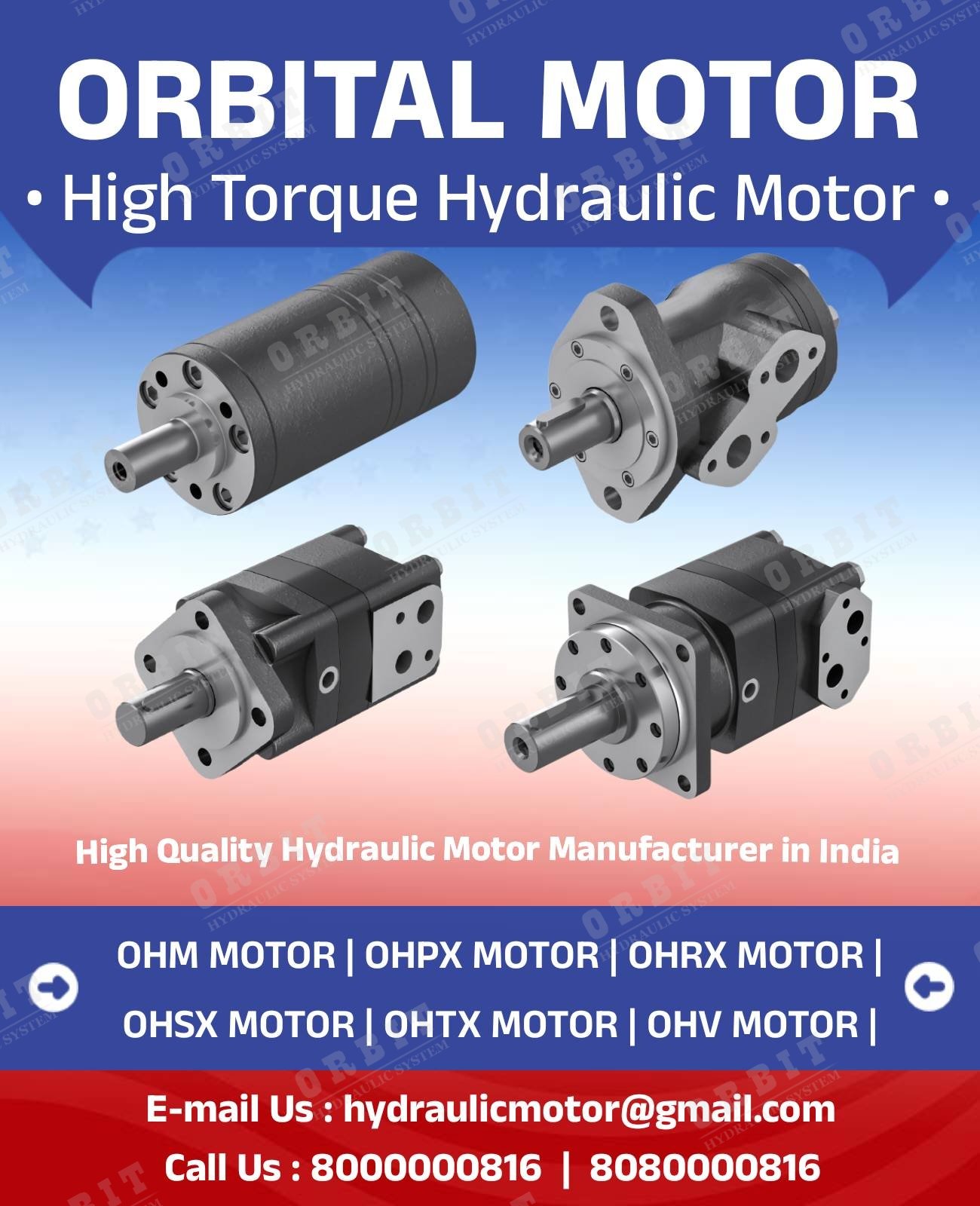 Orbit Make Hydraulic Motor Manufacturer in Mumbai Pune Chennai Bangalore Hyderabad Nashik Delhi Kolkata India