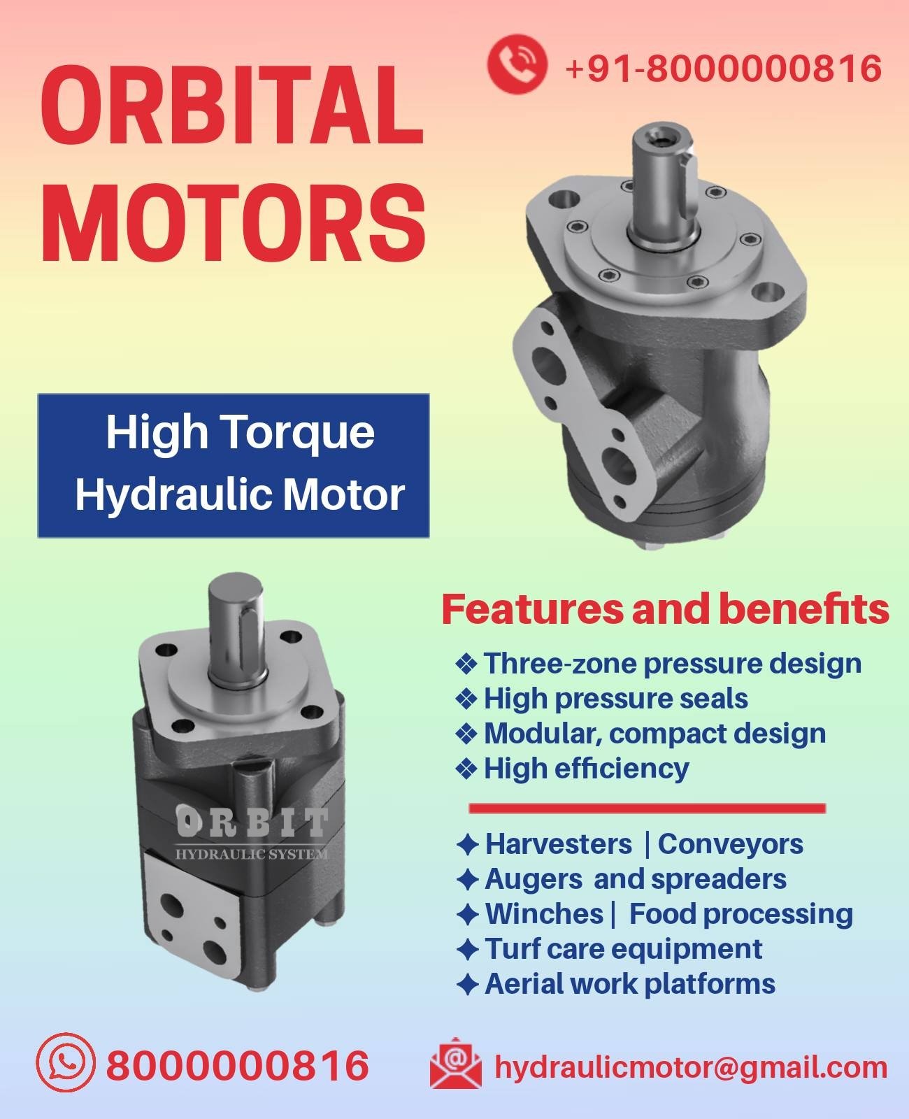 OHPX OHRX OHSX Hydraulic Motor Manufacturer Dealer Distributor in Mumbai Pune Chennai Bangalore India