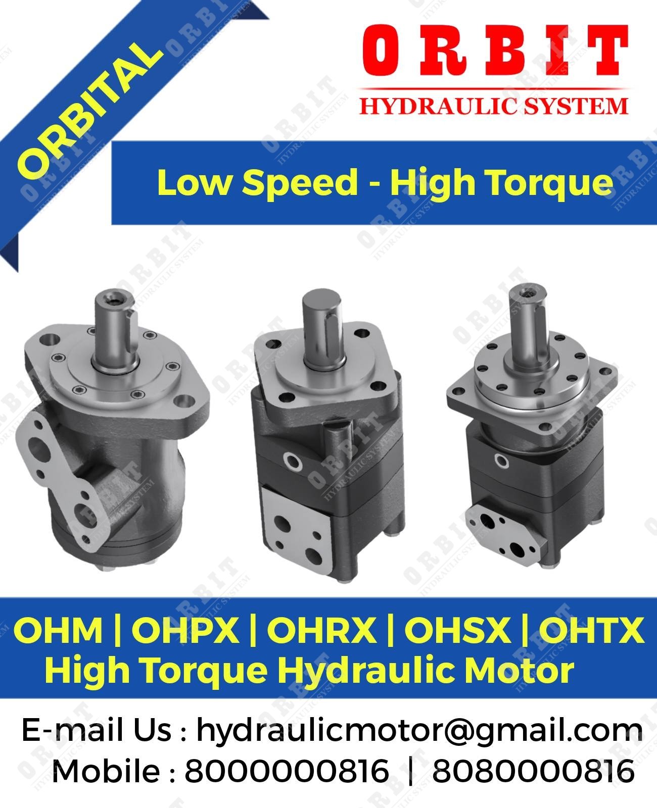 OHSX OHPX OHRX Hydraulic Motor Manufacturer Dealer Distributor in Mumbai Pune Chennai Bangalore India