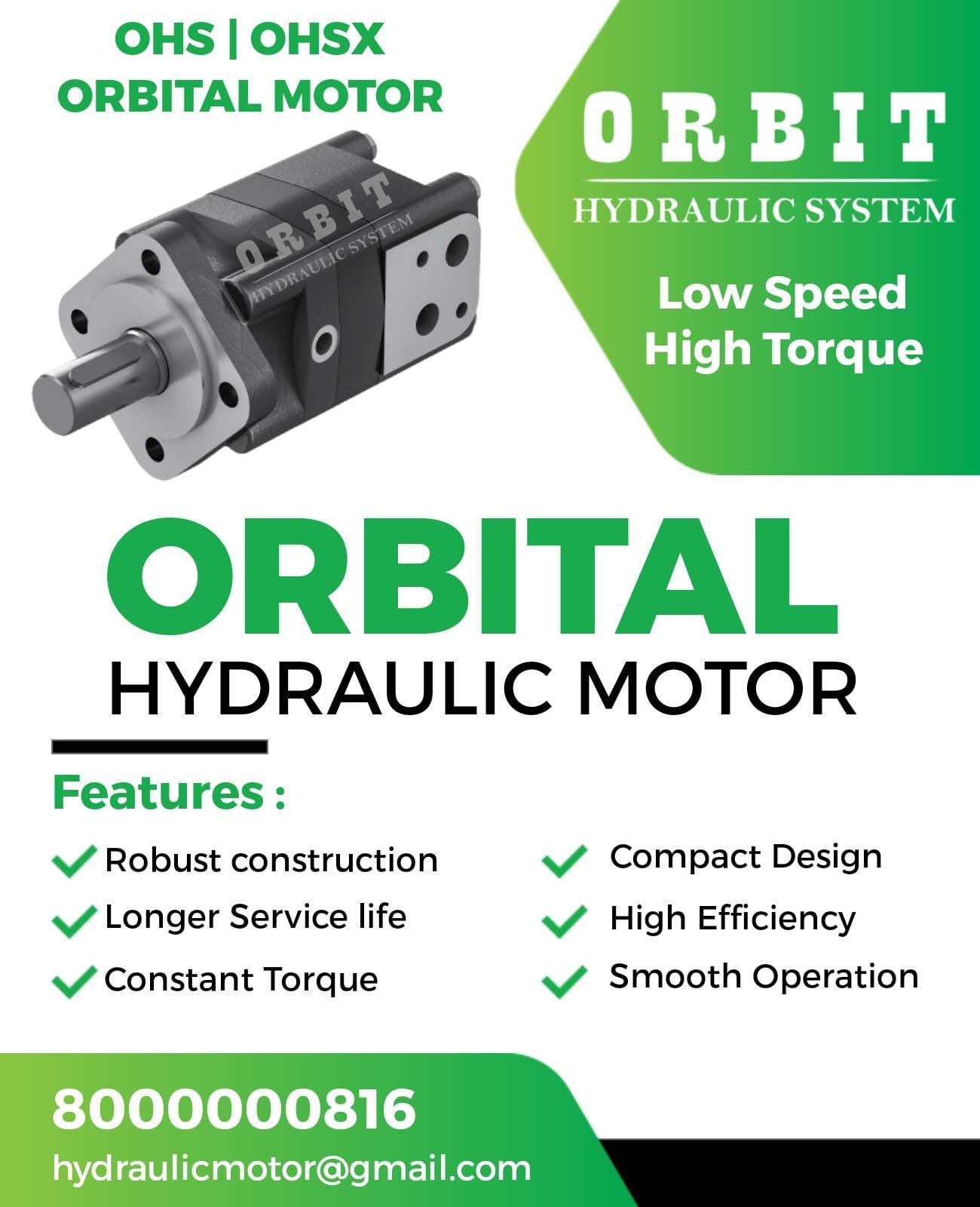 OHS OHSX Orbit Orbital Hydraulic Motor Manufacturer Dealer Distributors Suppliers in Ahmedabad Mumbai Pune Chennai Kolkata Nashik Coimbatore India